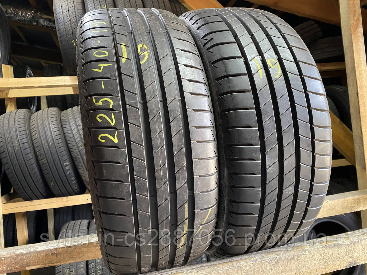 Літні шини 225/40R19 Bridgestone T005 7мм 2019рік