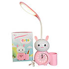Дитяча настільна лампа 3в1 ( годинник + лампа + органайзер для ручок) Alarm clock XL-800 / Світильник настільний, фото 7