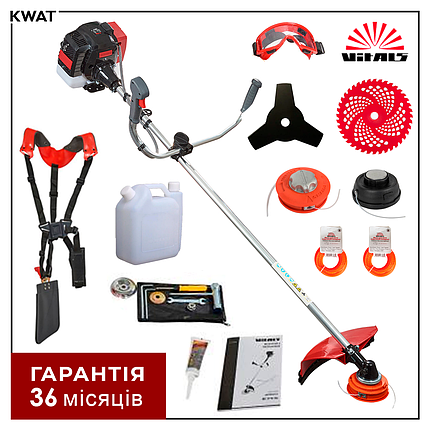 Мотокоса двотактна 2 л с Vitals Master Professional BK 5220ao Empire 10000 об хв Ширина скошування 420 мм, фото 1