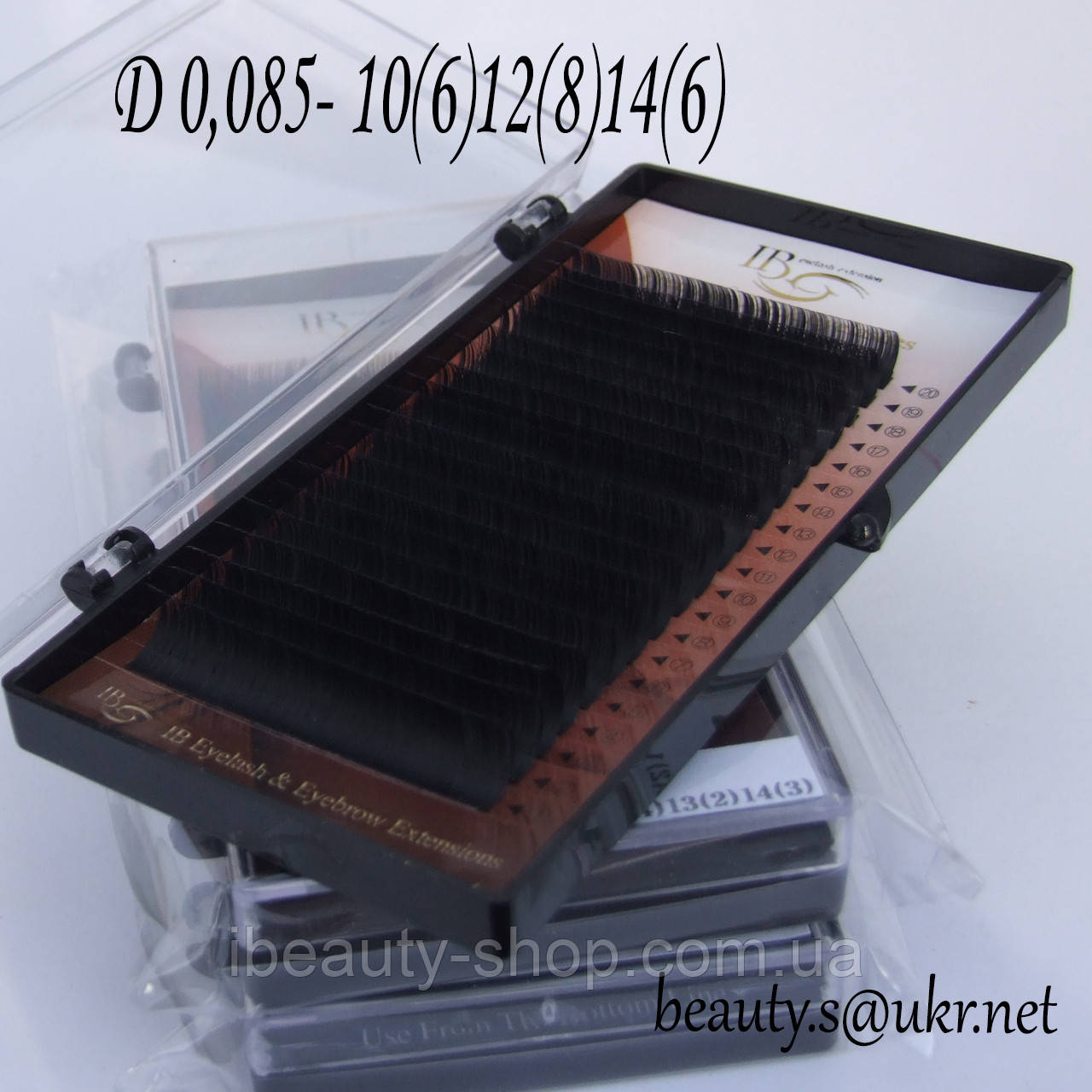 Вії I-Beauty mix D 0,085 10-12-14 мм