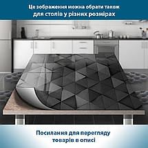 Покриття для підвіконня, м'яке скло з фотодруком Чорні трикутні елементи 35х100 см ПО-tx385, фото 5