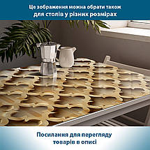 Покриття для підвіконня, м'яке скло з фотодруком Об'ємні візерунки з дерева 35х100 см ПО-tx387, фото 4