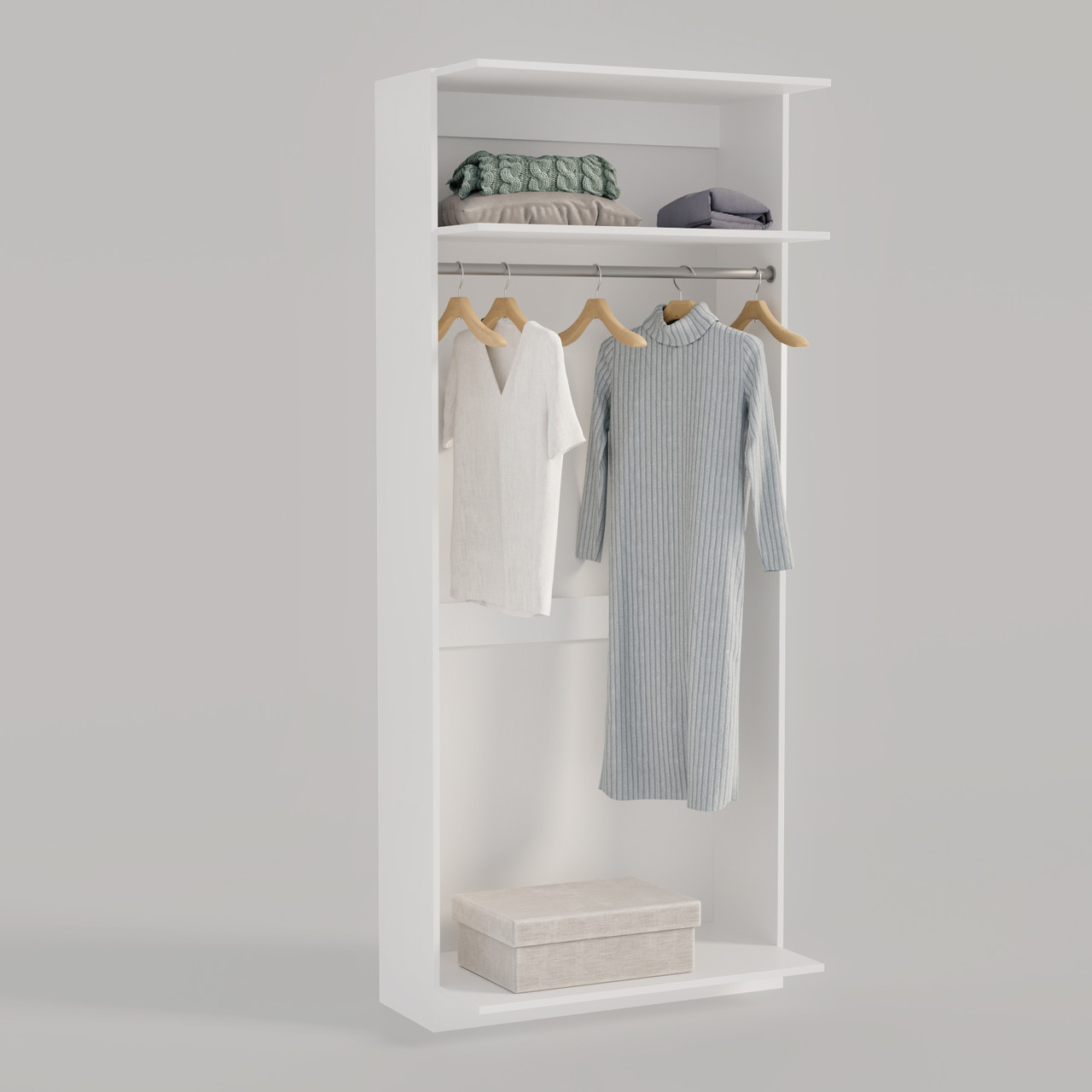 Модуль гардеробний 2100х700х500 мм Білий, фото 1