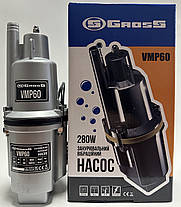 Вібраційний насос 60м 1,5 м/год з верх. забором Gross VMP 60 +8м кабелю (Польща), фото 3