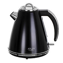 Класичний електрочайник Adler AD 1343 Чорний (2200 Вт, Польща)