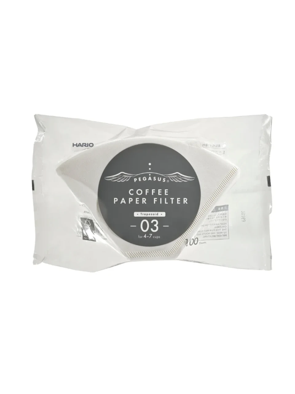 HARIO PEGASUS паперові фільтри білі 03 оновлений папір 100 шт Підходить Moccamaster, Clever, Mellita