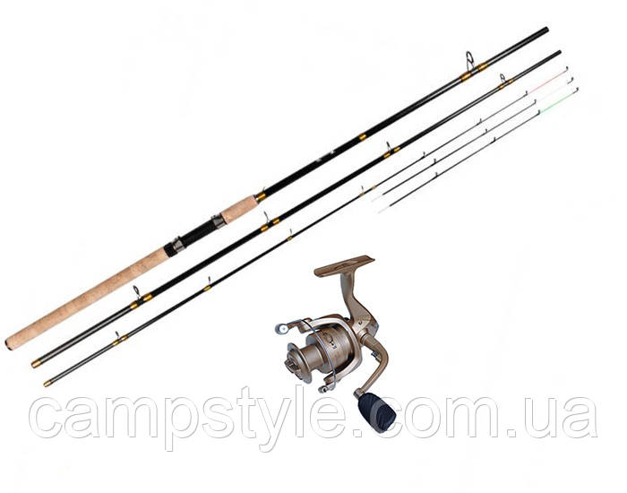 Фідерний комплект вудлище GOSS Superhard feeder 60-120g 3 м котушка GOSS EF4000 3BB, фото 1