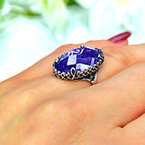Жіночий перстень срібний з лавандовим кольором каменем., фото 5