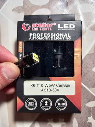 LED-лампа STELLAR в габарити, стопи, повороти K6 — цоколь Т10 (CanBus)(1 шт.), фото 3