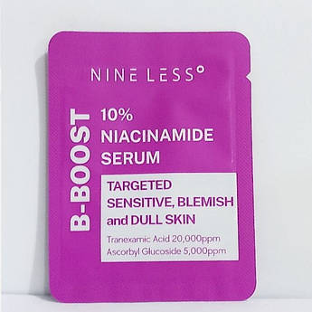 Сироватка освітлювальна з ніацинамідом NINE LESS B-Boost 10% Niacinamide Serum пробник 2 мл