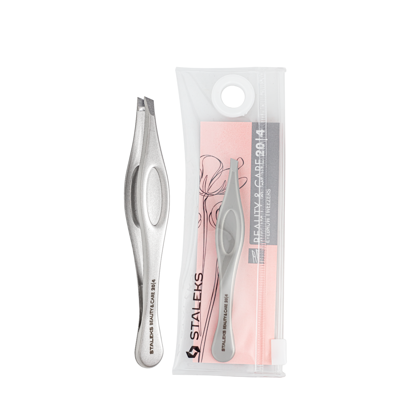 Пінцет для брів Staleks Beauty & Care скошений TBC-20/4, фото 1