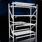 Поперечина VAULT-18 L1800 зі сxодинкою до набірного стелажу, біла. Торговельне обладнання для магазину та складу, фото 3