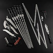 Шашличний набір, набір шампурів, подарунок чоловікові, подарунок чоловікові "Grills G1H горіх", фото 5