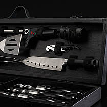 Дерев'яний подарунковий набір для грилю та барбекю з шампурами, фото 4