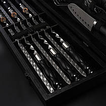 Дерев'яний подарунковий набір для грилю та барбекю з шампурами, фото 5