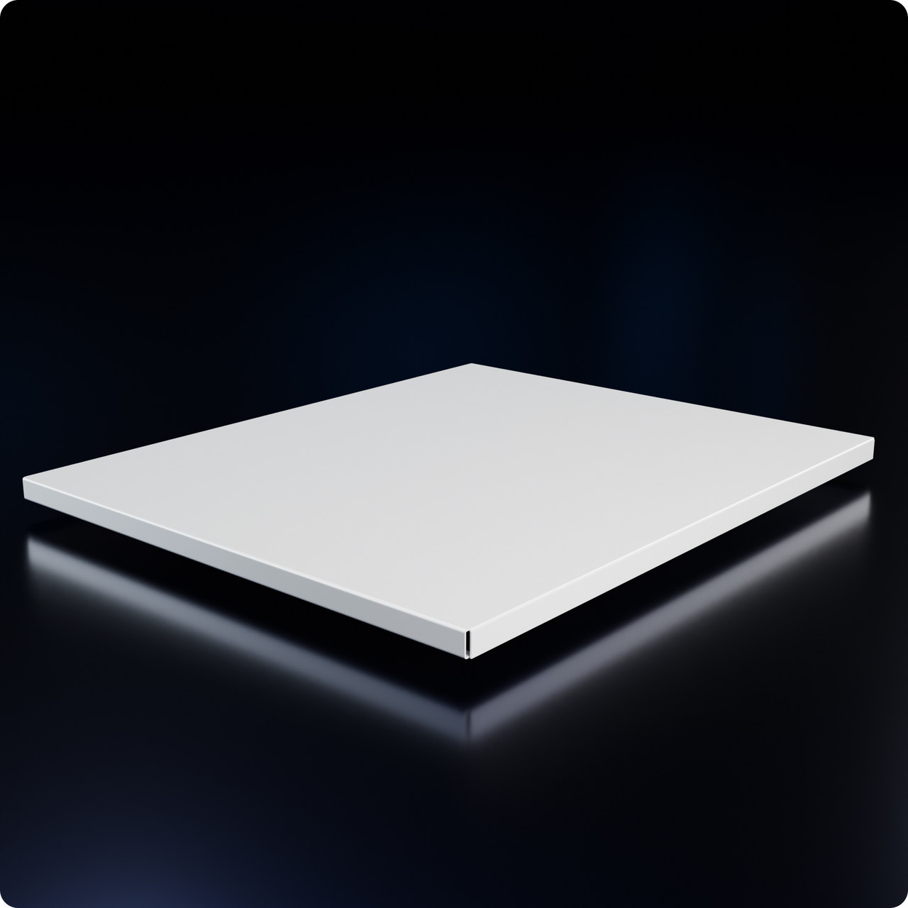 Полиця металева VAULT-65 L600 W500 до набірного стелажу, біла. Торговельне обладнання для магазину та складу, фото 1