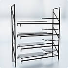 Полиця металева VAULT-65 L600 W500 до набірного стелажу, чорна. Торговельне обладнання для магазину та складу, фото 3