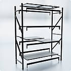 Стелаж набірний "VAULT-1812" 4 полиці (ярусу) h 1800х1200х550мм (1.2мм) чорний. Для комори, складу та гаража, фото 3