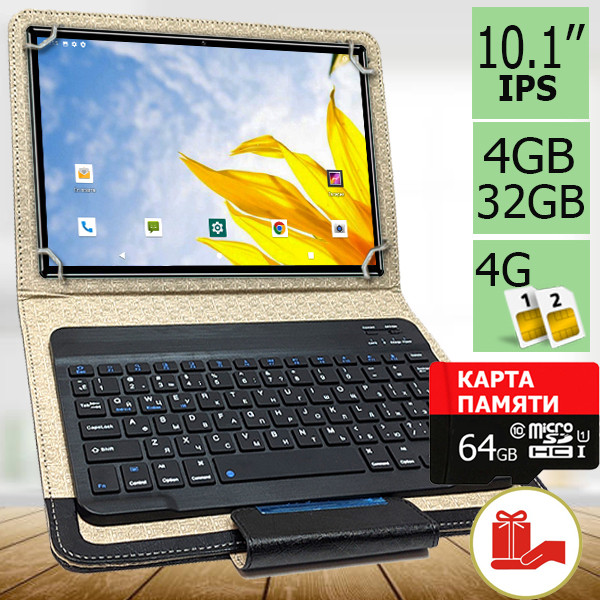 Планшет-телефон ASUS Aero Tab 10 LTE 4/32, DUAL SIM 10.1" IPS + Чохол з Bluetooth Клавіатурою + Карта пам'яті 64ГБ