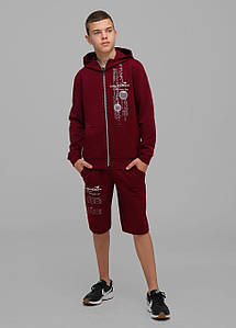 Костюм для хлопчиків дитячий спортивний підлітковий Турецький Jonas Бордовий Туреччина весна осінь літо школа