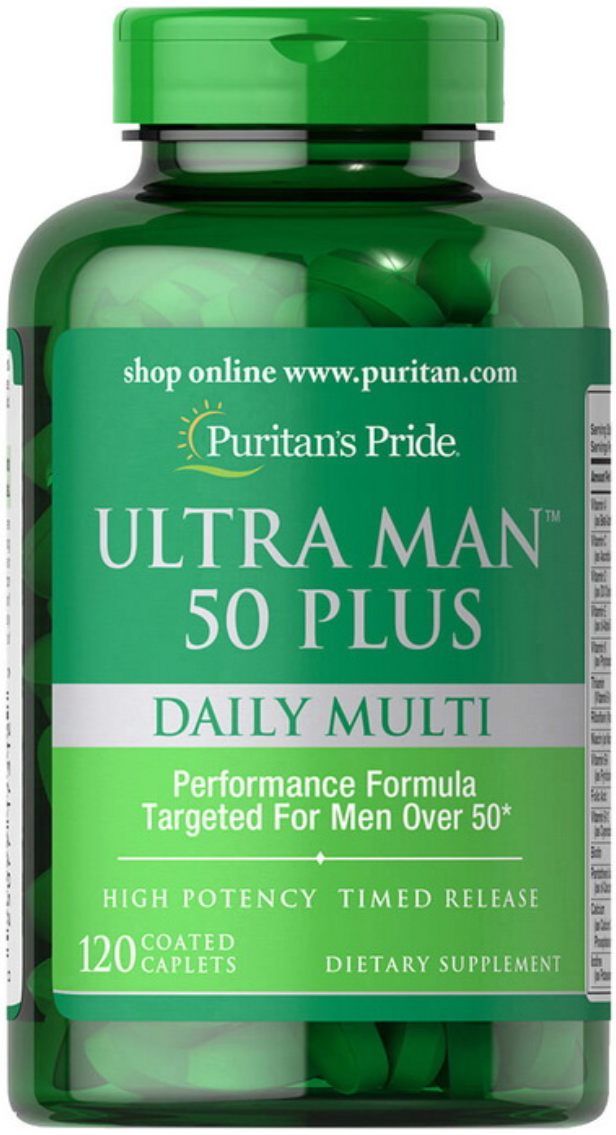Вітаміни для чоловіків Puritan's Pride Ultra Man 50 Daily Plus Multi 120 таб