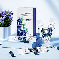 Нічна маска для обличчя в стиках Bioaqua Blueberry Arbutin Moisturizing Mask з екстрактом чорниці 1 шт., фото 4