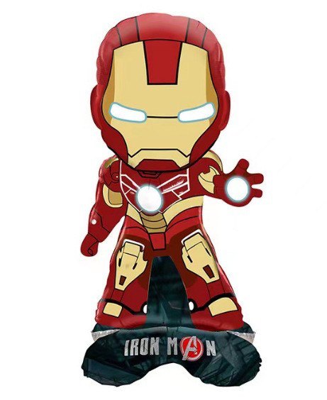 Фольгована кулька стояча Залізна людина 34х58 см, фото 1