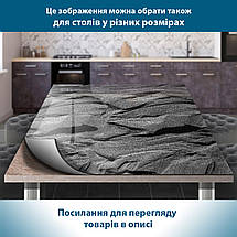 Покриття для підвіконня, м'яке скло з фотодруком Графітовий пісок 35х100 см ПО-tx392, фото 5