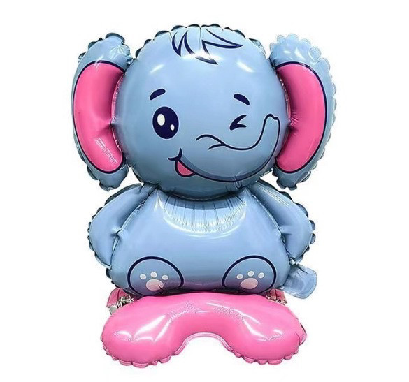 Фольгована кулька стояча Слоник 40х37 см, фото 1