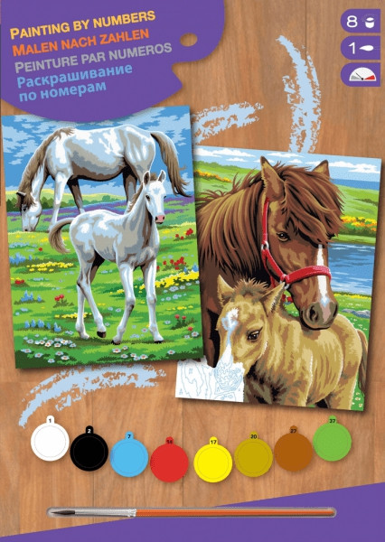 Sequin Art Набір для творчості PAINTING BY NUMBERS JUNIOR-PAIRS Коні