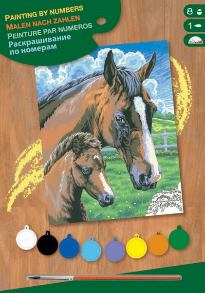 Sequin Art Набір для творчості PAINTING BY NUMBERS JUNIOR Кінь і лоша