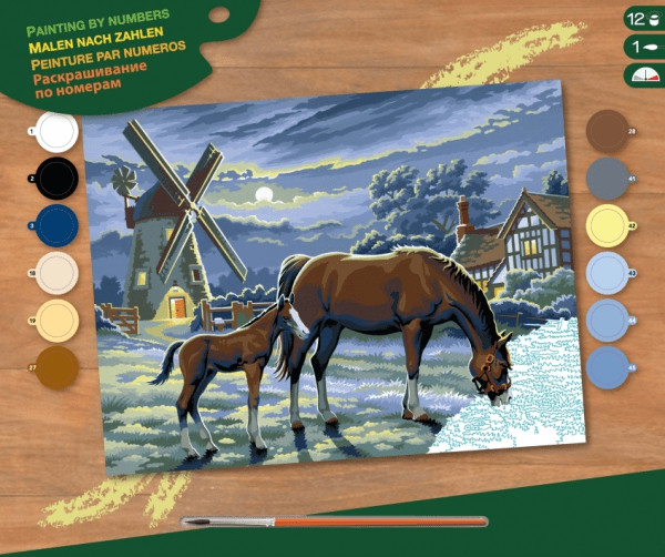 Sequin Art Набір для творчості PAINTING BY NUMBERS SENIOR Вечірнє пасовище