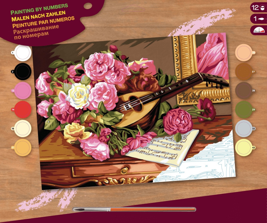Sequin Art Набір для творчості PAINTING BY NUMBERS SENIOR Романтичний букет