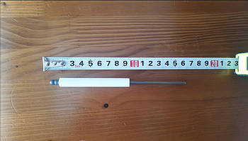 Електрод іонізації/підпалювання для газових пальників. Діаметр 8 мм, довжина кераміки 100 мм, провідник 120 мм