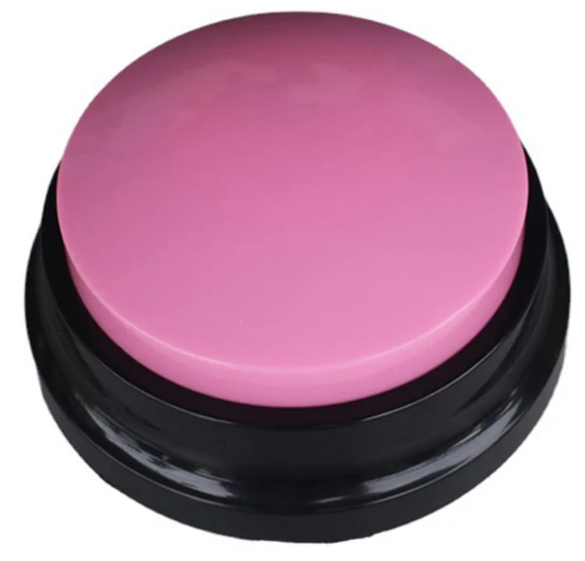 Звукова аудіо кнопка для собак і кішок (розовый) | Funny pet speaking, фото 1