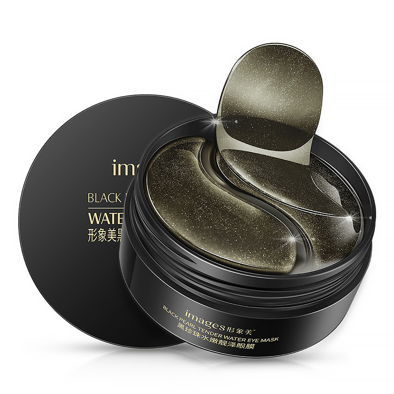 Гідрогелеві патчі з чорними перлами IMAGES Eye Mask Pearl Lady у банці під очі 80 г 30 шт., фото 1