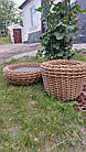 Кашпо, корзина для рослин та саду із штучного ротангу  ручної робити  26х23 см, 5 л, фото 10