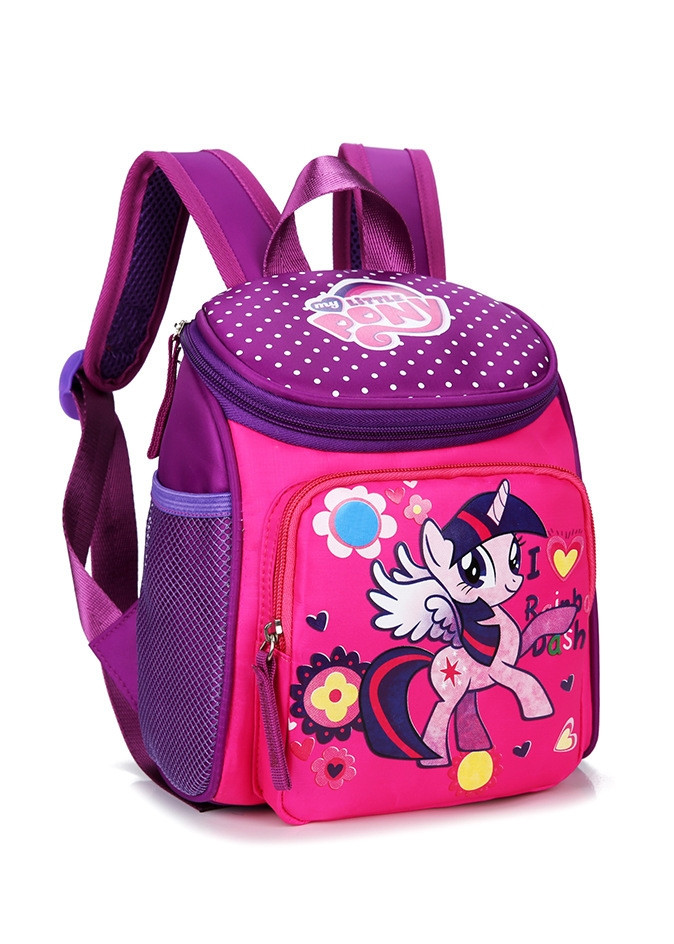 Рюкзак маленький дитячий на 3-4 роки дівчинці My Little Pony рожево фіолетовий, фото 1