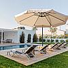 Парасолька садова 350x250см MalTec бежева з нахилом (Польща), фото 10