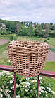 Кашпо з ротанга для квітів, плетений кошик для саду колір дерево ручної роботи 5 л, фото 3