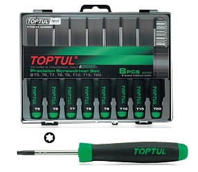 Набір прецизійних викруток Torx T5-T20 8шт для точних робіт TOPTUL GAAW0801