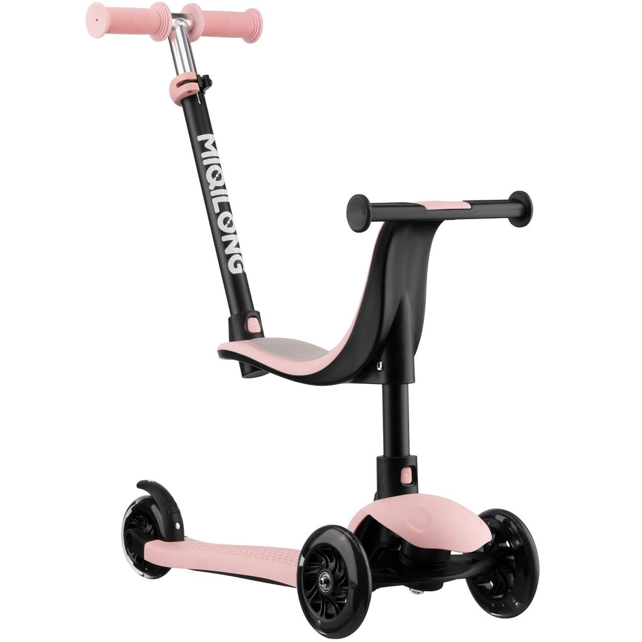 Дитячий триколісний самокат Miqilong Alamo Рожевий, фото 1