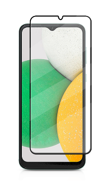 Загартоване захисне скло на смартфон Samsung A04S / Чорна рамка