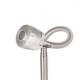 Змішувач для кухні Lidz Aria 015F41 з гнучким виливом (k35) LDARI015F41NKS45306 Nickel, фото 4