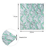 Панель стінова 3D 700х700х4мм сіро-зелені стільники мармур (D) SW-00002006, фото 3