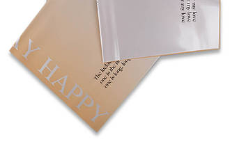 Пакувальний папір, амбре жовтогарячий EVERYDAY, матовий з написами, 57*57