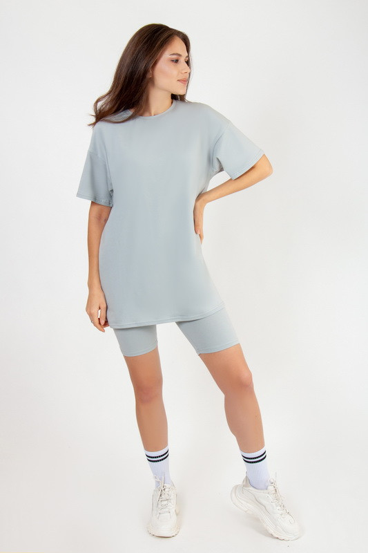 Жіночий комплект велосипедки та футболка oversize