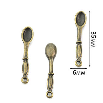 Підвіска "Ложка" 35*6мм Бронза PDB011