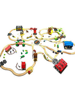 🚂 Мега набір дерев'яної залізниці PlayTive 272 ел Німеччина