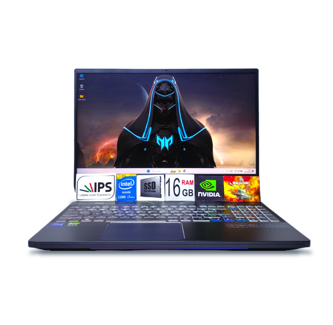 Ігровий Ноутбук Predator 15.6 FHD 165Hz i7-12700H (14ядер) 16Gb SSD512GB Nvidia  RTX3060 6GB